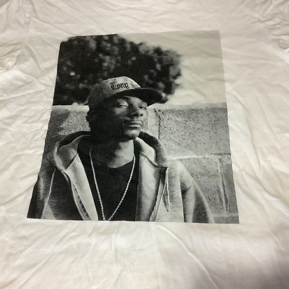 2018 Spanky's Snoop Dogg White Long Sleeve Rap Tec T-Shirt Size Medium - Picture 2 of 9